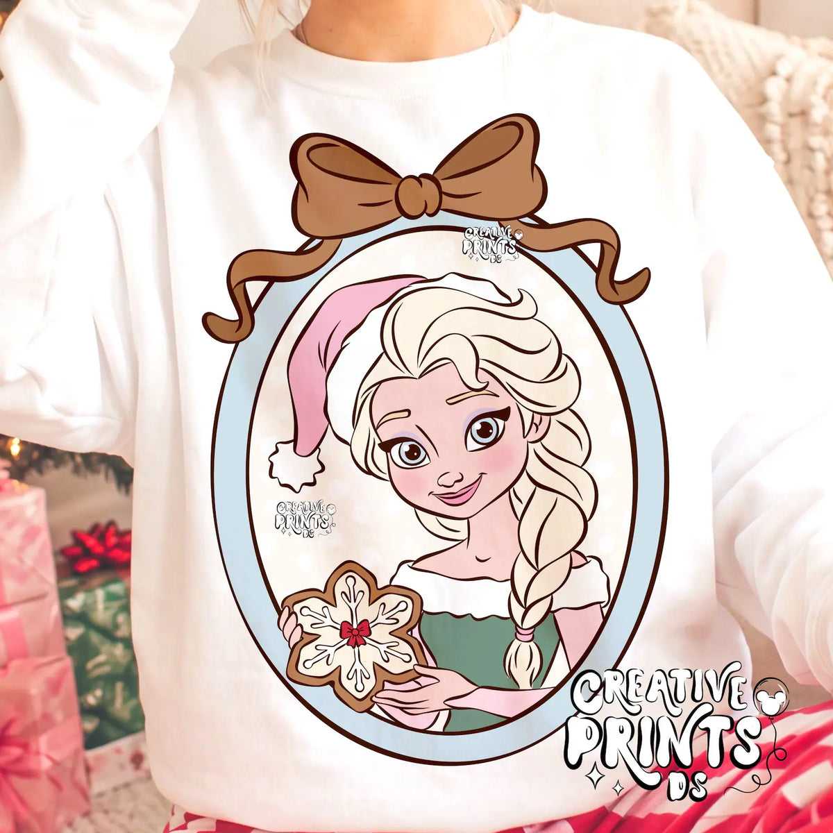Framed Snow Queen & Snowflake Cookie PNG