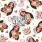 Native Princess Christmas Seamless Pattern