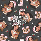 Native Princess Christmas Seamless Pattern – Dark Charcoal
