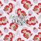 Mermaid Princess Christmas Seamless Pattern - Lavender