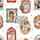 Framed Woodland Friends Seamless Pattern