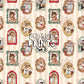 Framed Woodland Friends Seamless Pattern Files - Stripes Version
