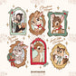 Framed Woodland Friends Christmas PNG