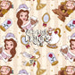 Enchanted Princess Christmas Seamless Pattern Files - Stripes Version