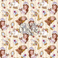 Enchanted Princess Christmas Seamless Pattern Files - Stripes Version