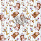 Enchanted Princess Christmas Seamless Pattern Files - Stripes Version