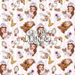 Enchanted Princess Christmas Seamless Pattern Files - Stripes Version