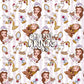Enchanted Princess Christmas Seamless Pattern Files - Stripes Version