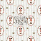 Christmas Mouse Nutcracker Seamless Pattern - Green