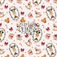 Vintage Christmas Nutcracker Seamless Pattern - Pink Stripes