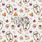 Vintage Christmas Nutcracker Seamless Pattern - Blue Stripes