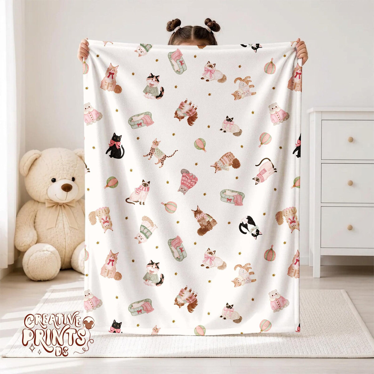 Cozy Winter Kittens Seamless Pattern