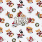 The Little Christmas Pups Seamless File - Blue Stripes