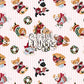 The Little Christmas Pups Seamless File - Pink Stripes