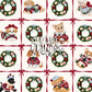 The Little Christmas Pups Seamless File - Ribbon Grid