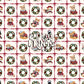 The Little Christmas Pups Seamless File - Ribbon Grid