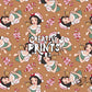 Fairytale Princess Christmas Seamless Pattern - Warm Brown