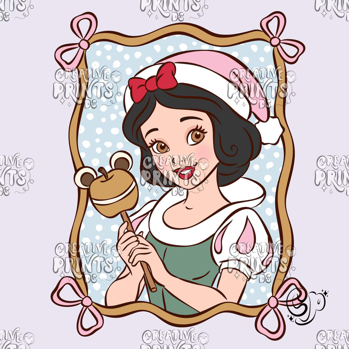Framed Fairytale Princess Christmas PNG