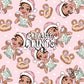 Bayou Princess Christmas Seamless Pattern - Pink