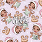 Bayou Princess Christmas Seamless Pattern - Lavender