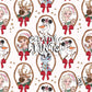 Winter Kingdom Framed Characters Seamless Pattern