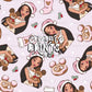 Native Princess Christmas Seamless Pattern – Lavender