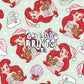 Mermaid Princess Christmas Seamless Pattern - Sage Green