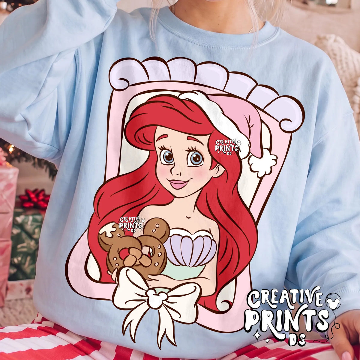Framed Mermaid Princess & Gingerbread Cookie PNG