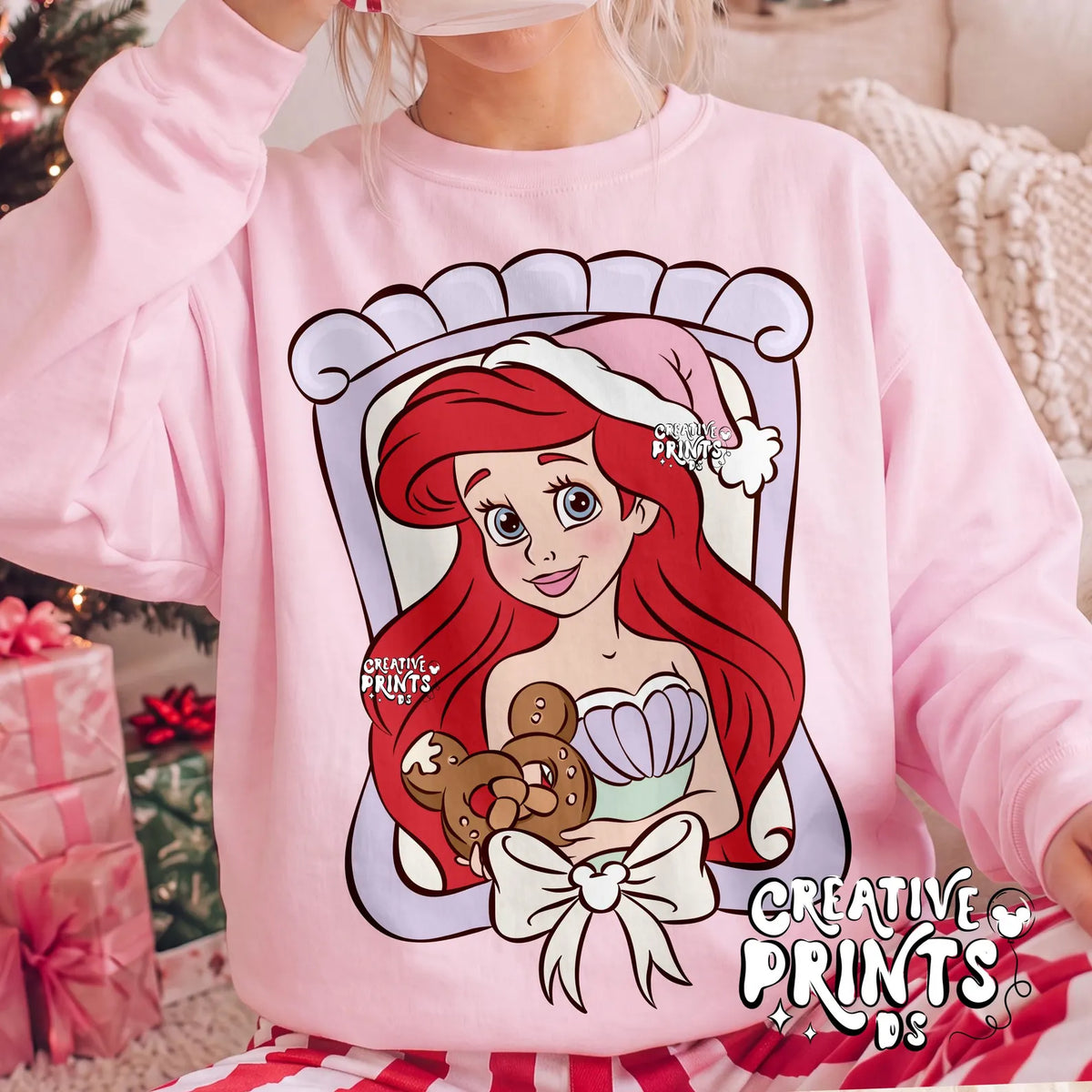 Framed Mermaid Princess & Gingerbread Cookie PNG