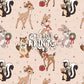 Winter Woodland Friends Seamless Pattern Files