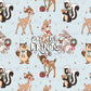 Winter Woodland Friends Seamless Pattern Files