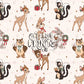 Winter Woodland Friends Seamless Pattern Files