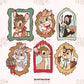 Framed Woodland Friends Christmas PNG