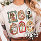 Framed Woodland Friends Christmas PNG