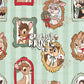 Framed Woodland Friends Seamless Pattern Files - Stripes Version
