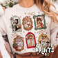 Framed Woodland Friends Christmas PNG