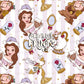 Enchanted Princess Christmas Seamless Pattern Files - Stripes Version