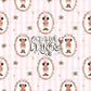 Christmas Mouse Nutcracker Seamless Pattern - Soft Pink