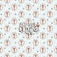 Christmas Mouse Nutcracker Seamless Pattern - Soft Blue