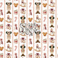 Vintage Christmas Nutcracker Seamless Pattern - Solid White