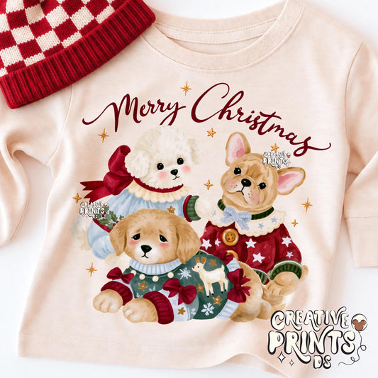The Little Christmas Pups PNG - Merry Christmas