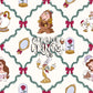 Enchanted Princess Christmas Seamless Pattern Files - Garland Harlequin