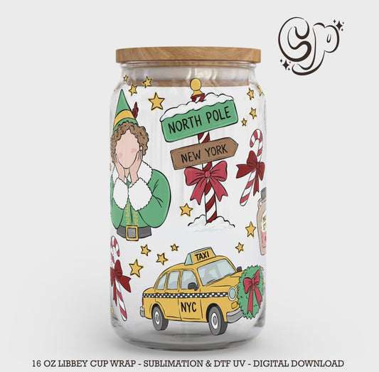 NYC Elf Cup Wrap 16oz
